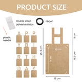 Kraft Photo Insert HAPPY BIRTHDAY Banner with Ribbon