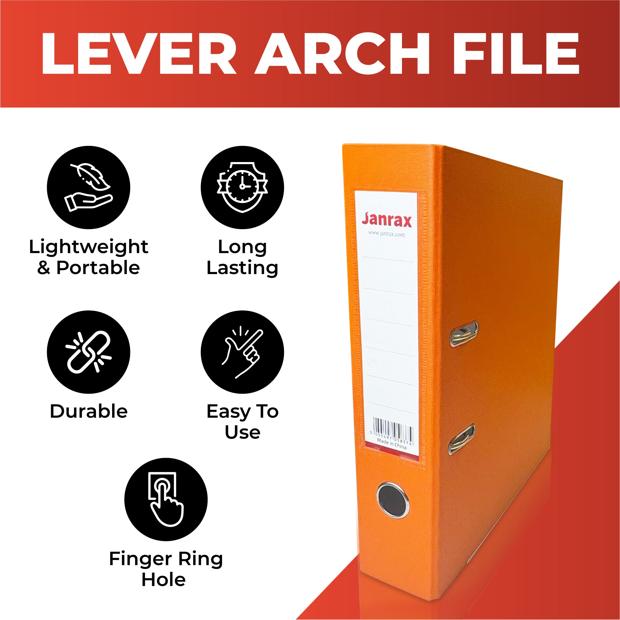 A4 Light Blue Paperbacked Lever Arch File by Janrax