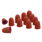 Pack of 12 Red No.00 Rubber Thimblettes - Extra Small Thimble Finger Cones