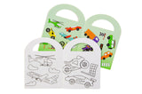 Vehicles Coloring Mini Book with Stickers