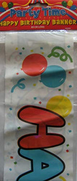 Happy Birthday 89cm Party Banner With Bubble Writing