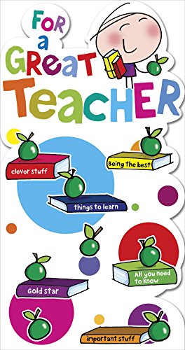 For A Great Teacher Die Cut Design Thank You Card 