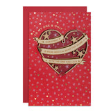 Wooden Heart Decoration Design One I Love Christmas Card