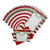 Pack of 20 Christmas Baubles Thank You Sheets With Envelopes