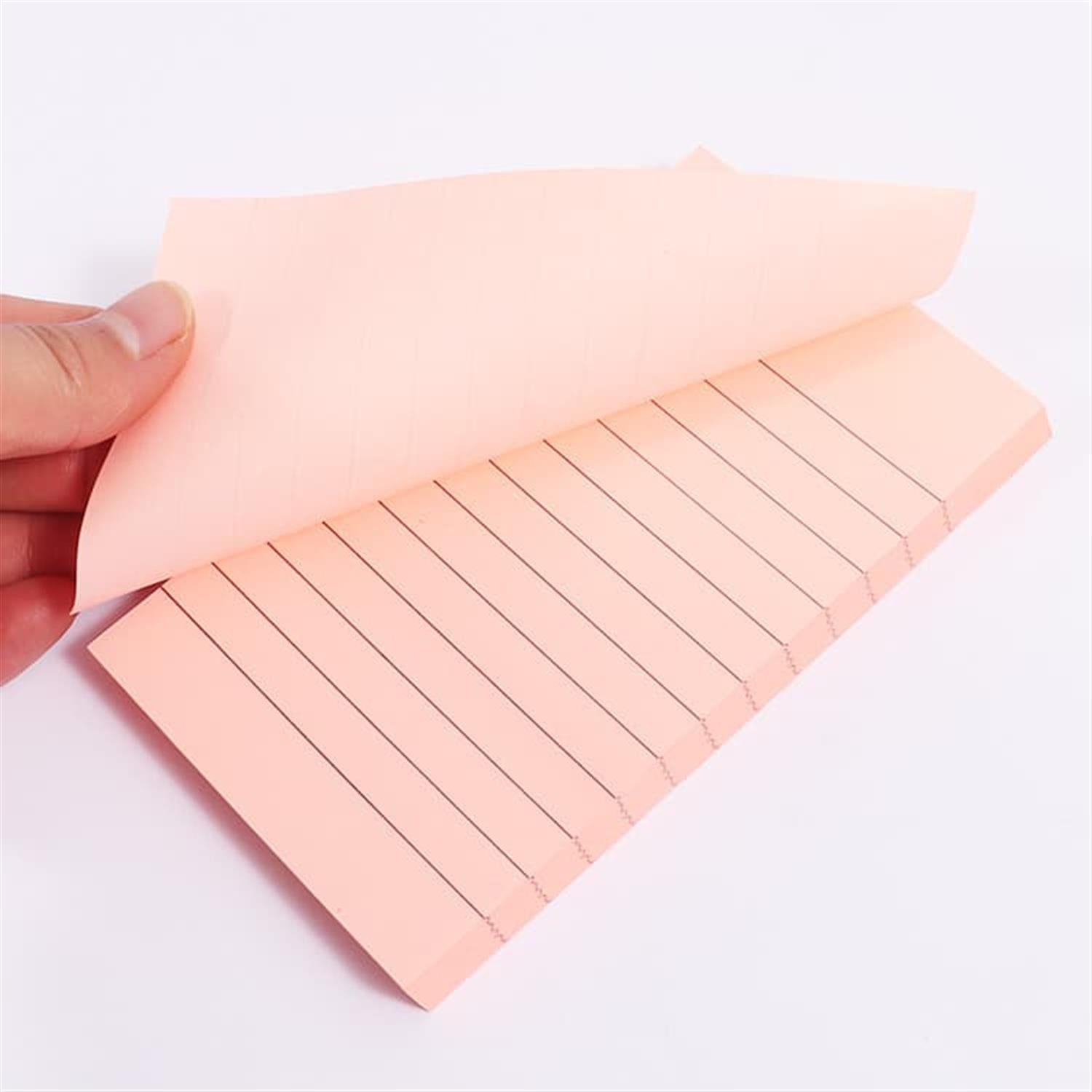Pack of 100 Sheets 80gsm Thick Paper Ruled Line Colorful Writing Pad 75 x125mm