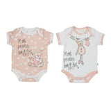 Precious Baby Girl Polka Dot Set of 2 Suits In a Gift Box Christmas Baby Shower