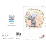 Bear Holding Blue Heart Mummy From Little Boy Mother's Day Card