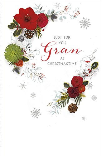 Traditional Wreath Gran Christmas Greeting Card 