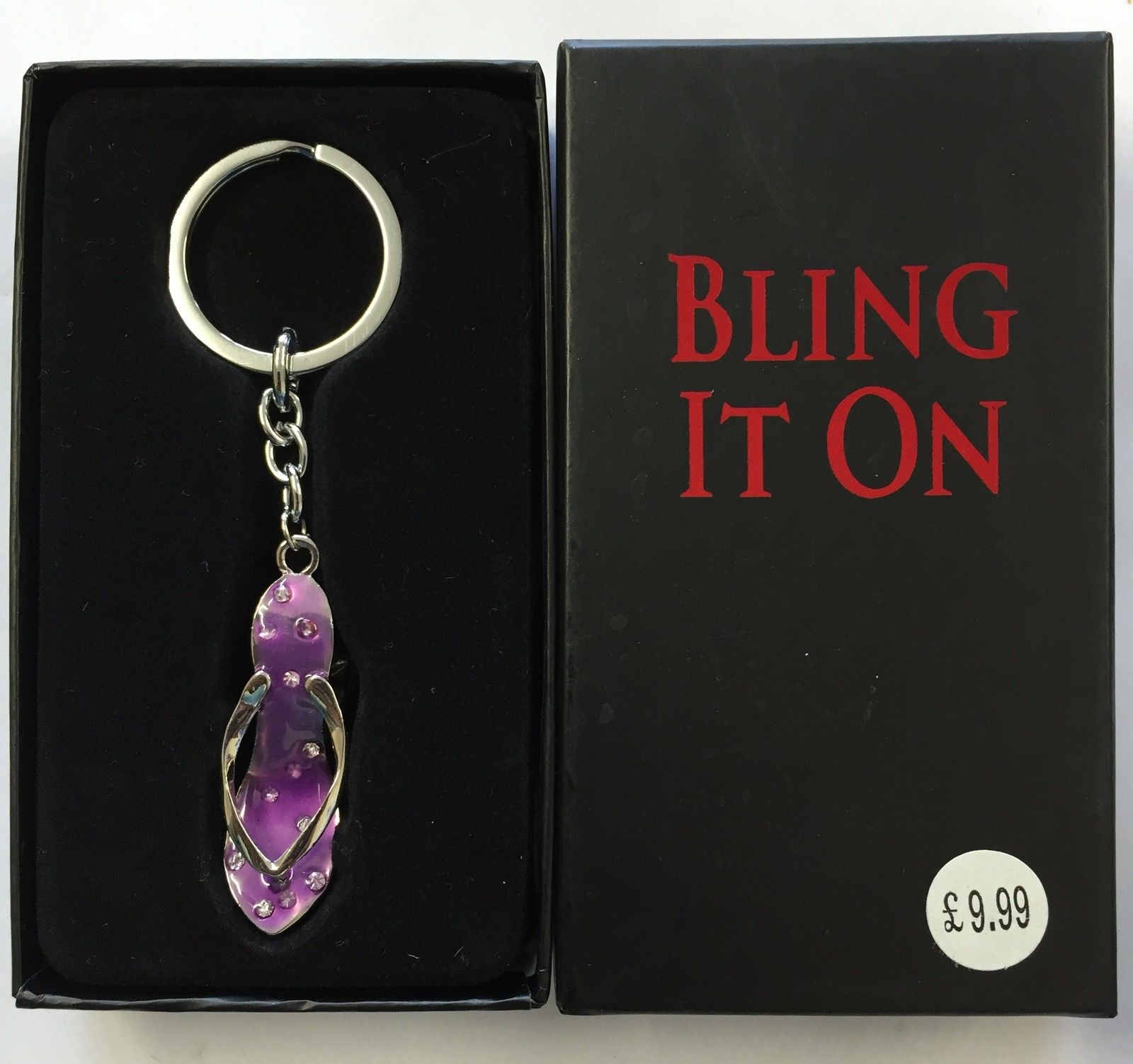 Bling Keyring High Heel Pink Diamante Shoe {DC}