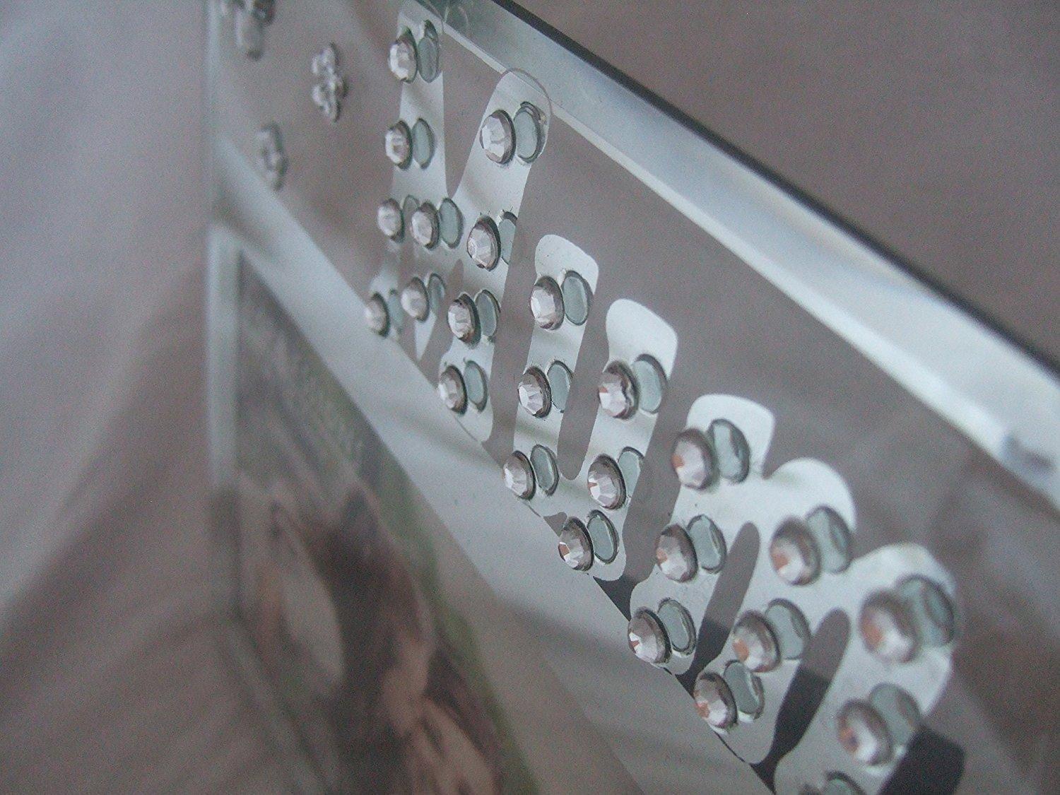 Mum Mirrored Glass Studed Sentimental 4" x 6" (15x10cm) Landscape Photo Frame