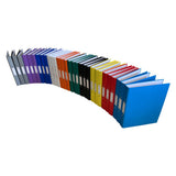 Pack of 10 A4 Assorted Colour Paper Over Board Ring Binders by Janrax