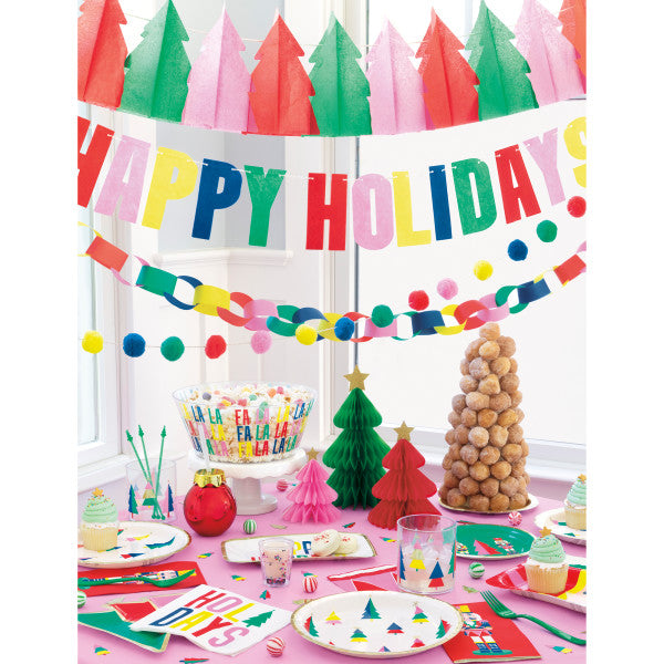 Vibrant Christmas "Happy Holidays" Felt Garland
