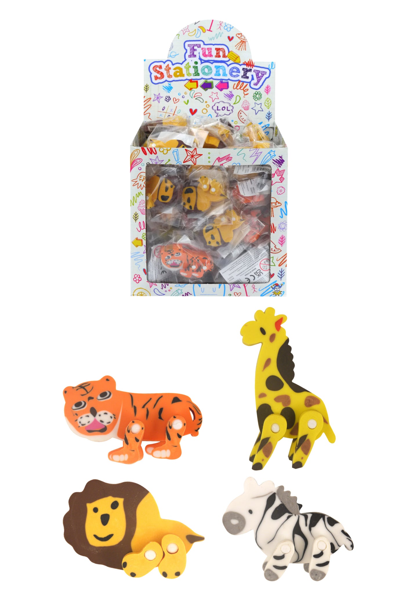 Jungle Animal Shape Eraser