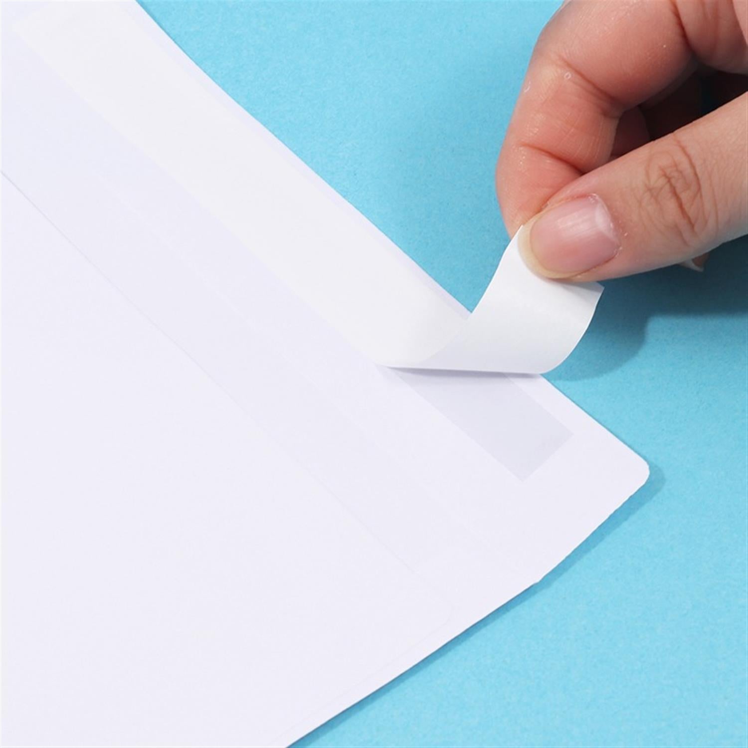 Pack of 25 White Plain Paper Self-Adhesive Mailing Envelopes 11.4 x 16.2cm