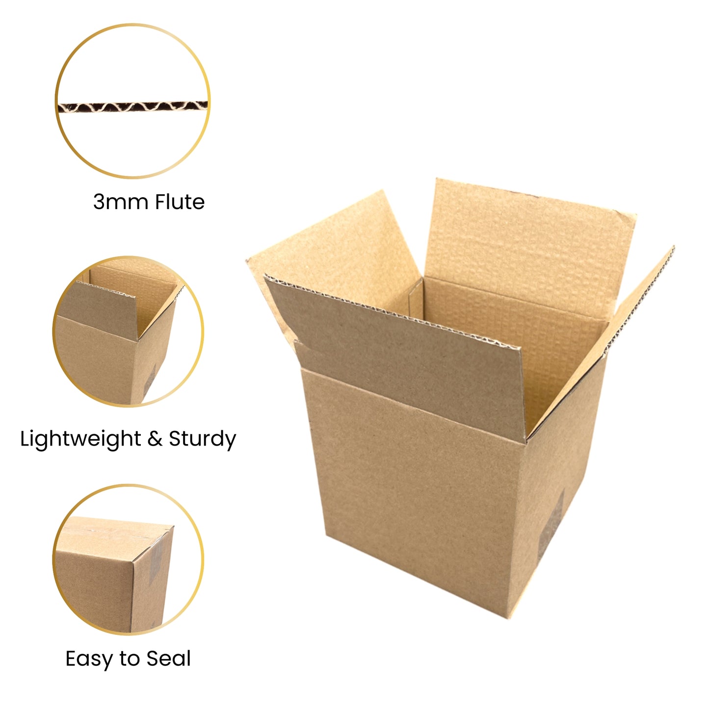 Cardboard Packing Box 15x10x11cm — 3mm Corrugated Flute {DNL}