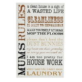 MDF Mum's Life Rules Wall Plaque , Christmas, Birthday, Anytime Gift