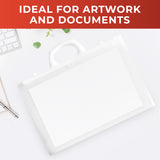 A4+ Clear Carry Folder – 180 Micron Poly Wallet with Handle & Clip Lock for Documents and Artwork