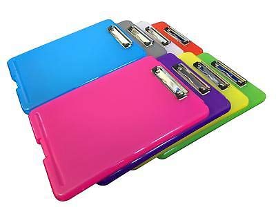 Pack of 12 Assorted Colour A4 Clipboard Box Files