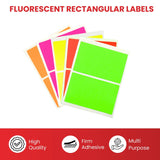 Pack of 8 Pink Fluorescent 50x80mm Rectangular Labels