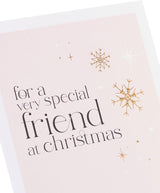 Snowflakes and Stars Design Friend Christmas Card