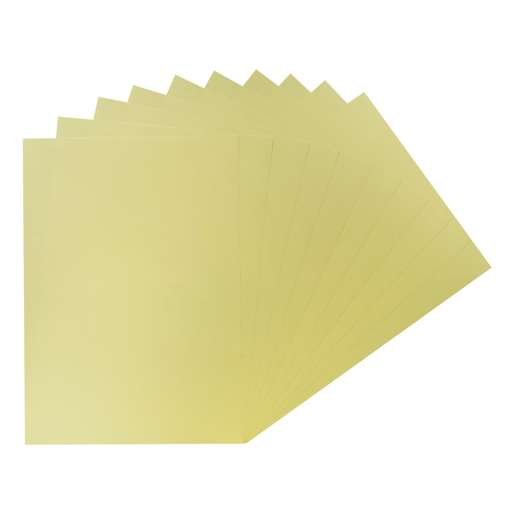 Pack of 100 A4 Pastel Yellow Coloured Paper 75gsm Sheets