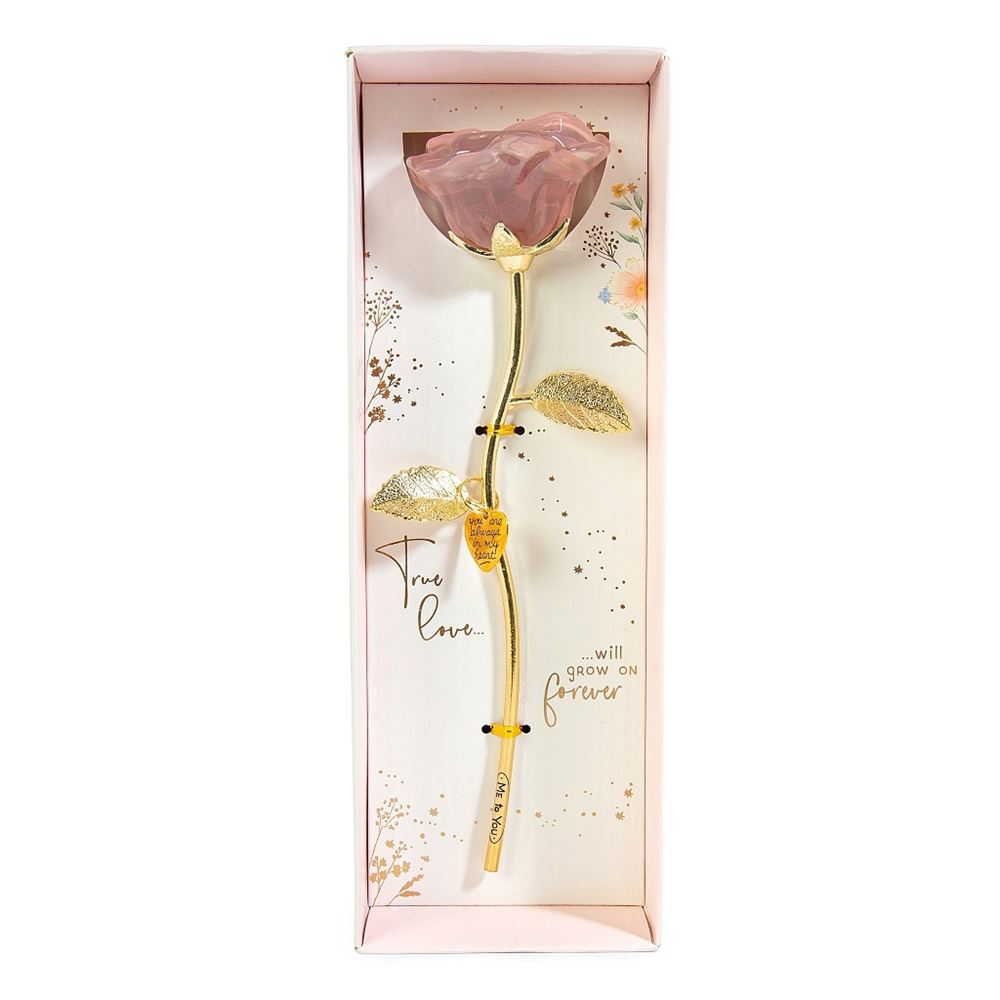 Me to You Tatty Teddy Glass Rose Ornament Wedding Day Gift Signature Collection