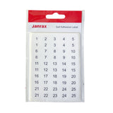 Pack of 800 Black on White 1-200 Number 8x13mm Self Adhesive Labels
