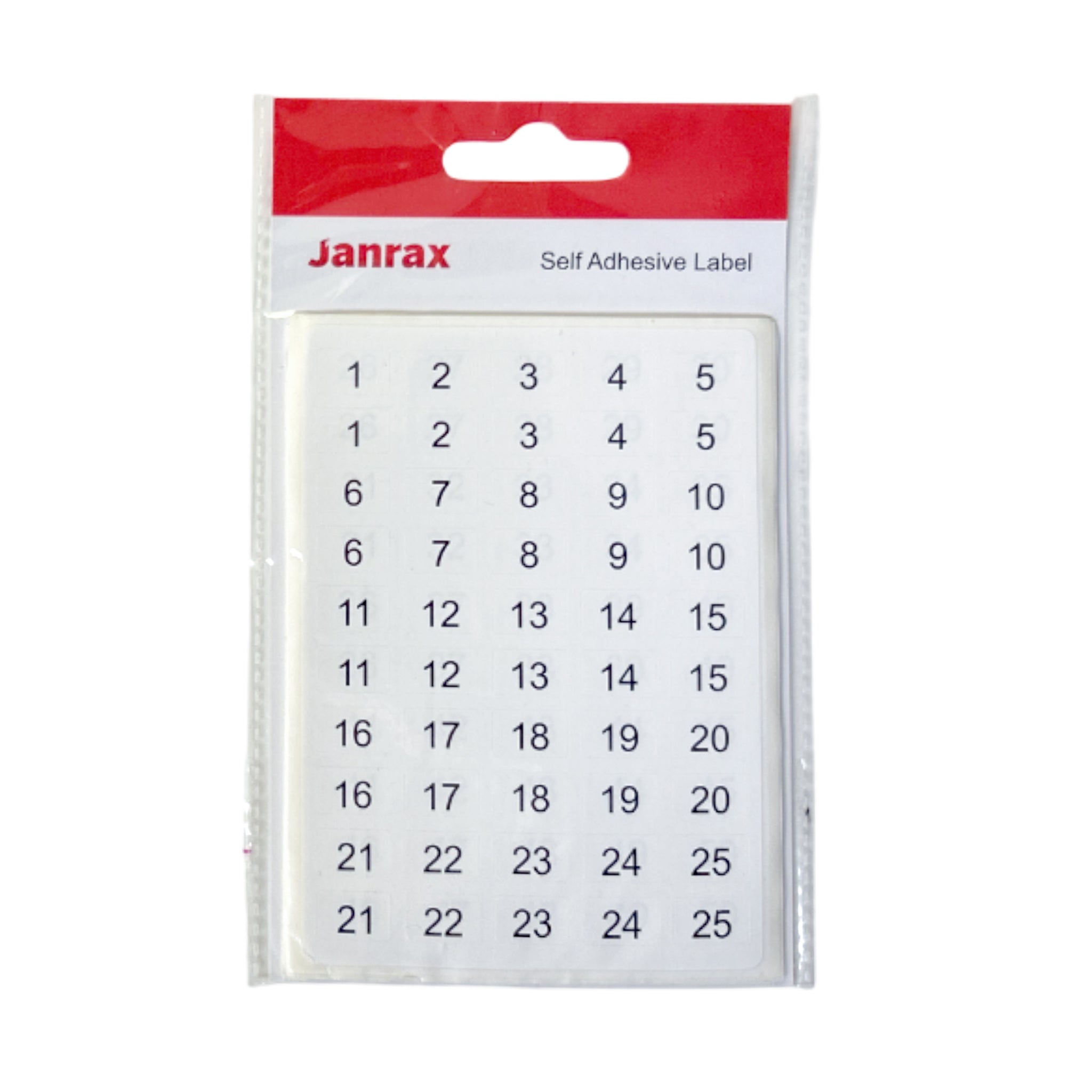 Pack of 800 Black on White 1-200 Number 8x13mm Self Adhesive Labels