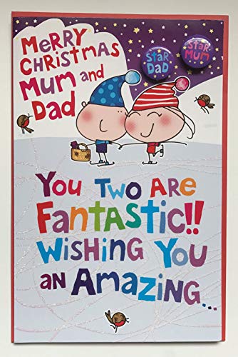 Merry Christmas Mum and Dad Both Of You Amazing Humour Christmas Greeting Card... 