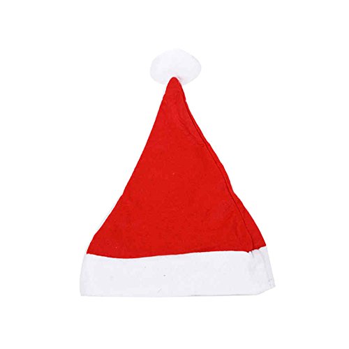 Adult Santa Hat with Bobble and Trim