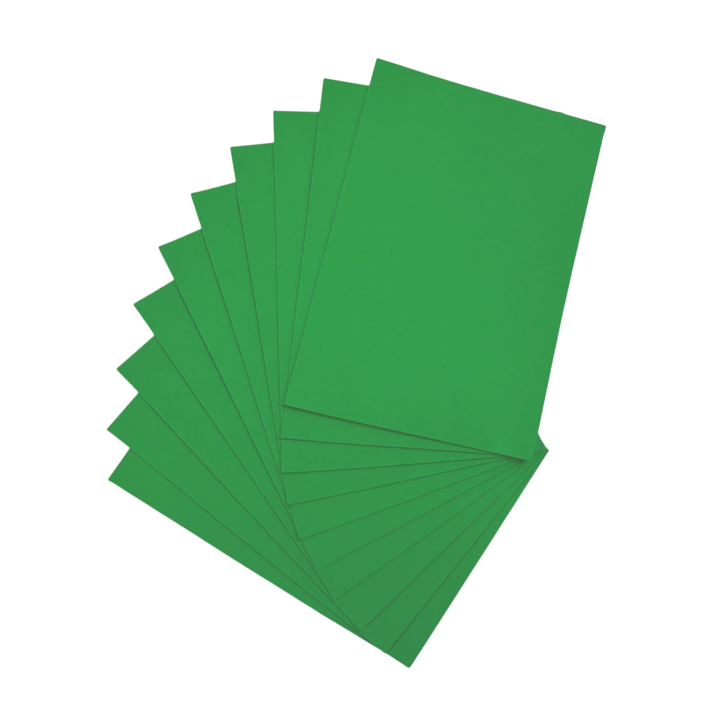 Pack of 10 A5 Green Coloured EVA Foam Sheets