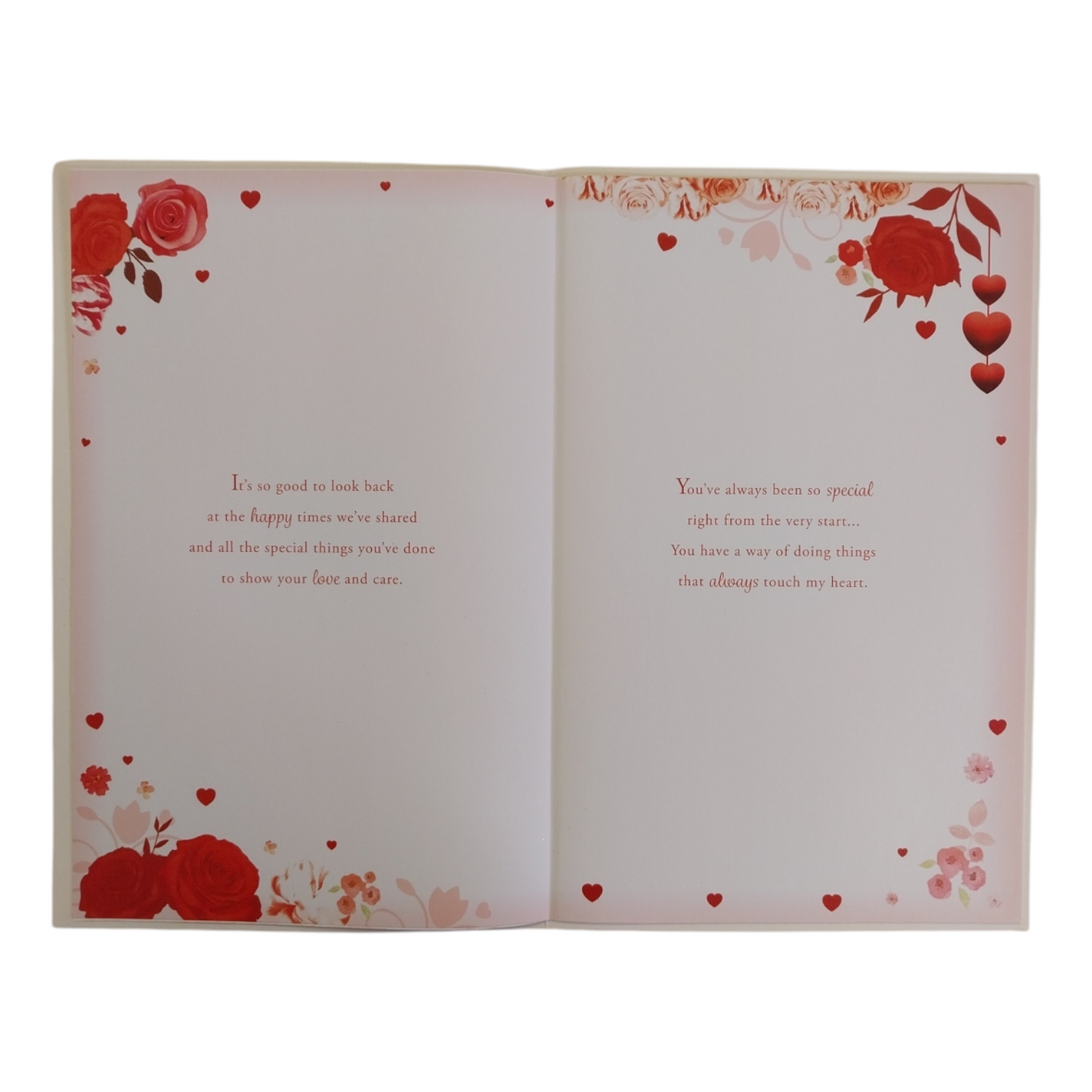 For Husband Hearts & Champagne Glass Design 8 Pages Insert Valentine's Day Card ss.26