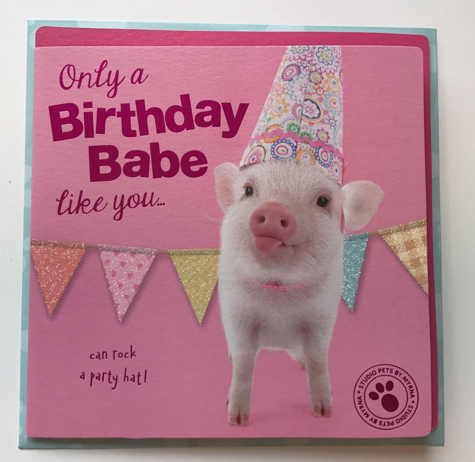 Studio pets birthday babe birthday card 