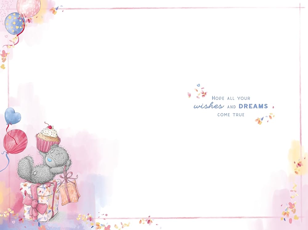 Bear Holding Up Gift Sister Birthday Card