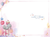 Bear Holding Up Gift Sister Birthday Card