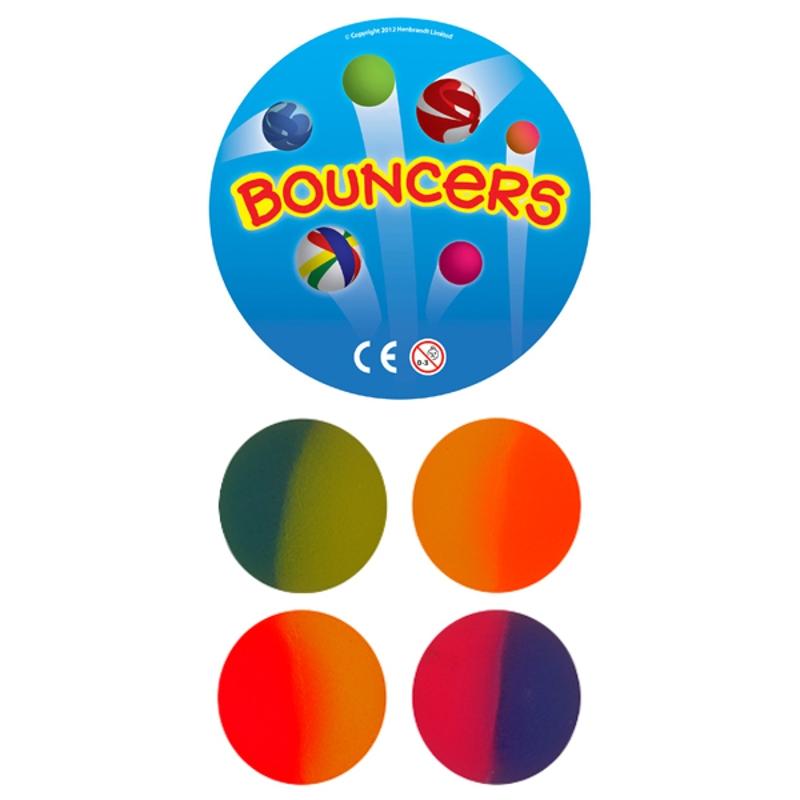 Bag of 100 Bouncing Balls Jet 3.5cm Frosted Split 4 Assorted {DC}