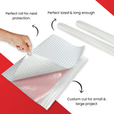 Janrax 50cm x 10m Clear Glossy CPP 0.06mm Thick Self-Adhesive Book Cover Roll