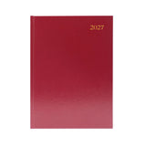 Janrax 2027 A5 Week To View Burgndy Desk Diary