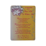 In Loving Memory Of My Dear Wife Mother's Day Keepsake Graveside Card