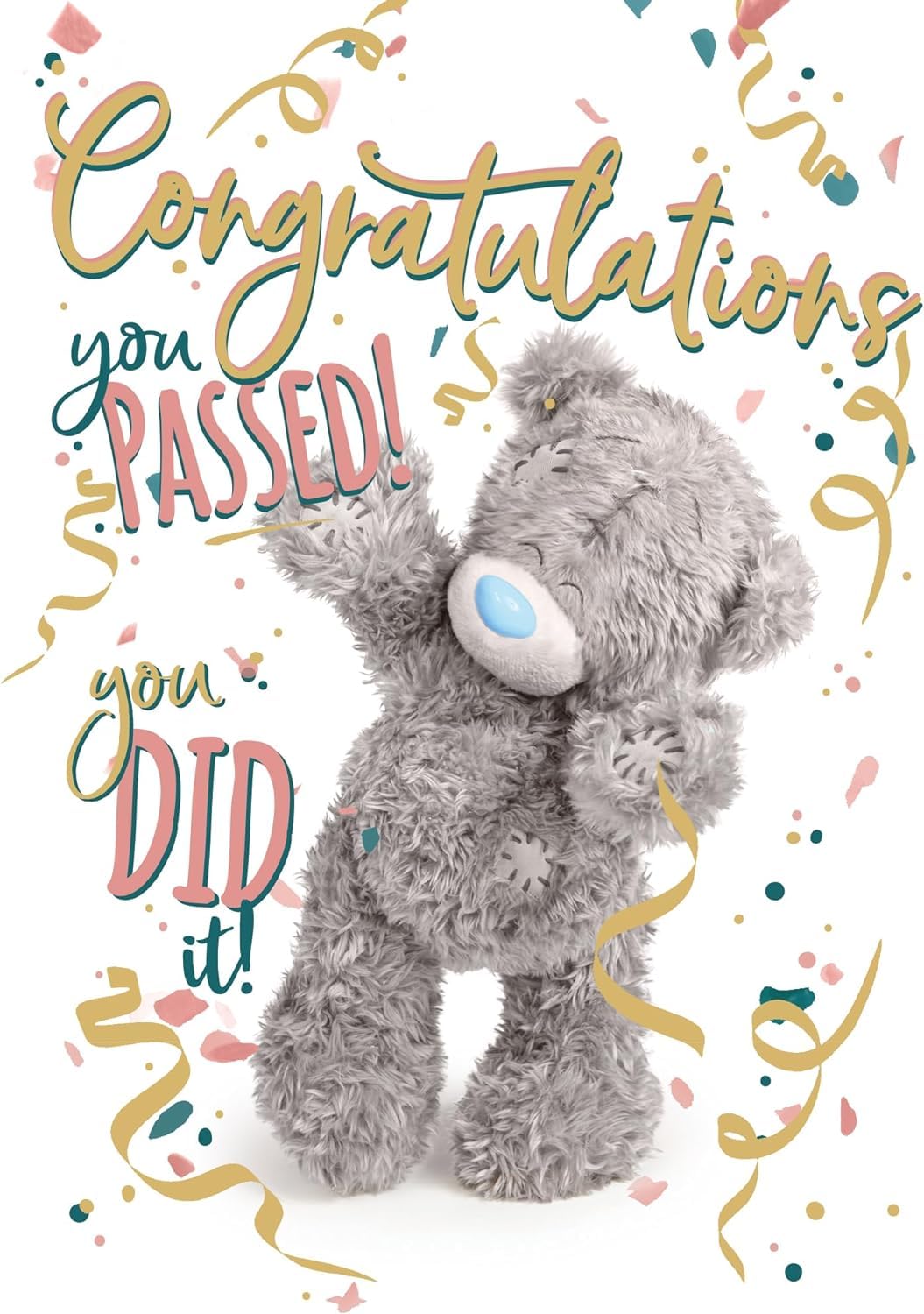 Bear Celebrating Congratulations You Passed! Greeting Card