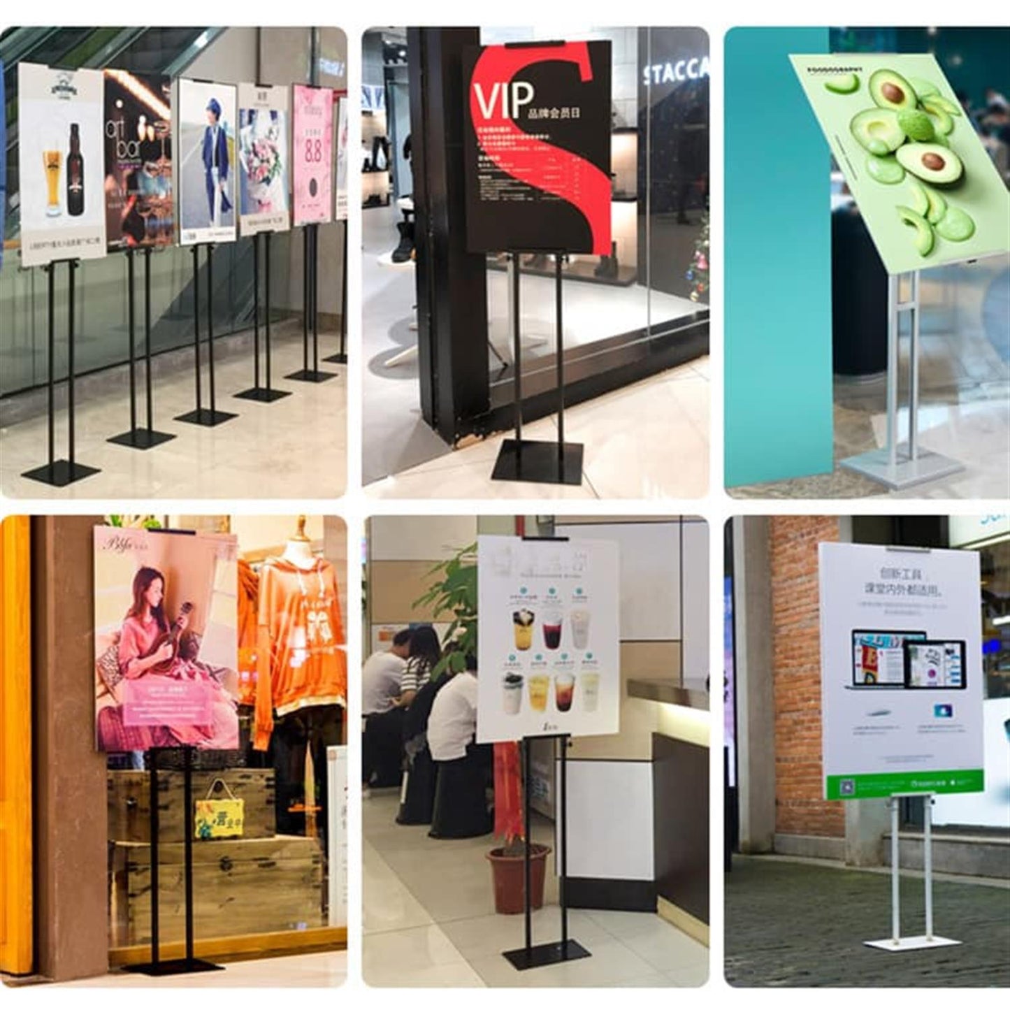 Metal KT Board Poster Display Stand – Vertical Advertising Stand