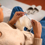 Light Yellow Acrylic Yarn Roll – 10g, 4 Strand 8 Ply Knitting Wool