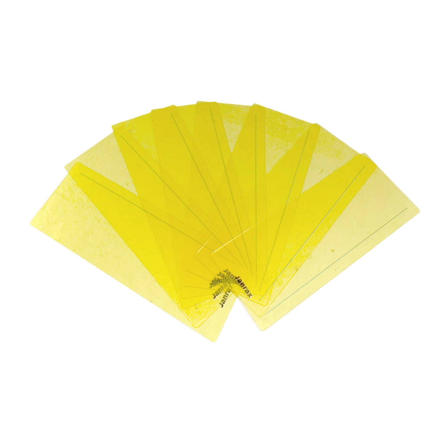 Pack of 8 Yellow 210x80mm Dyslexia Overlay Reading Strips – PET Material, Rounded Corners