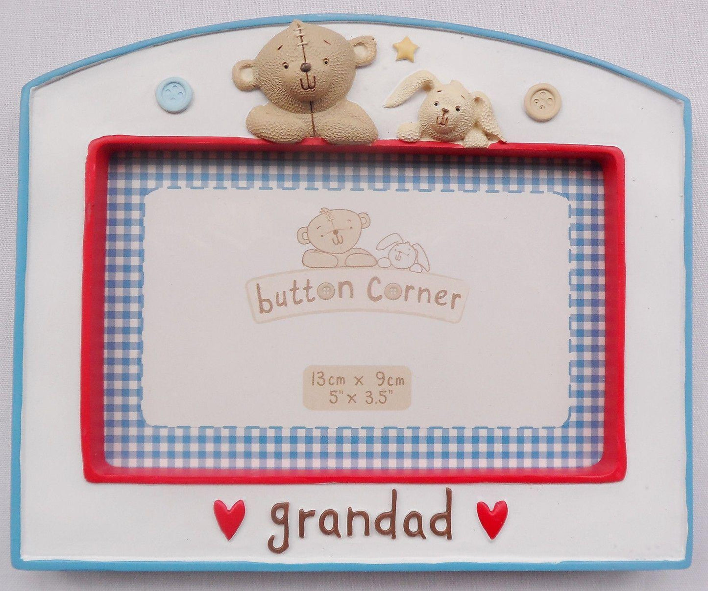 For Grandad Button Corner Frame 13 X 9 cms