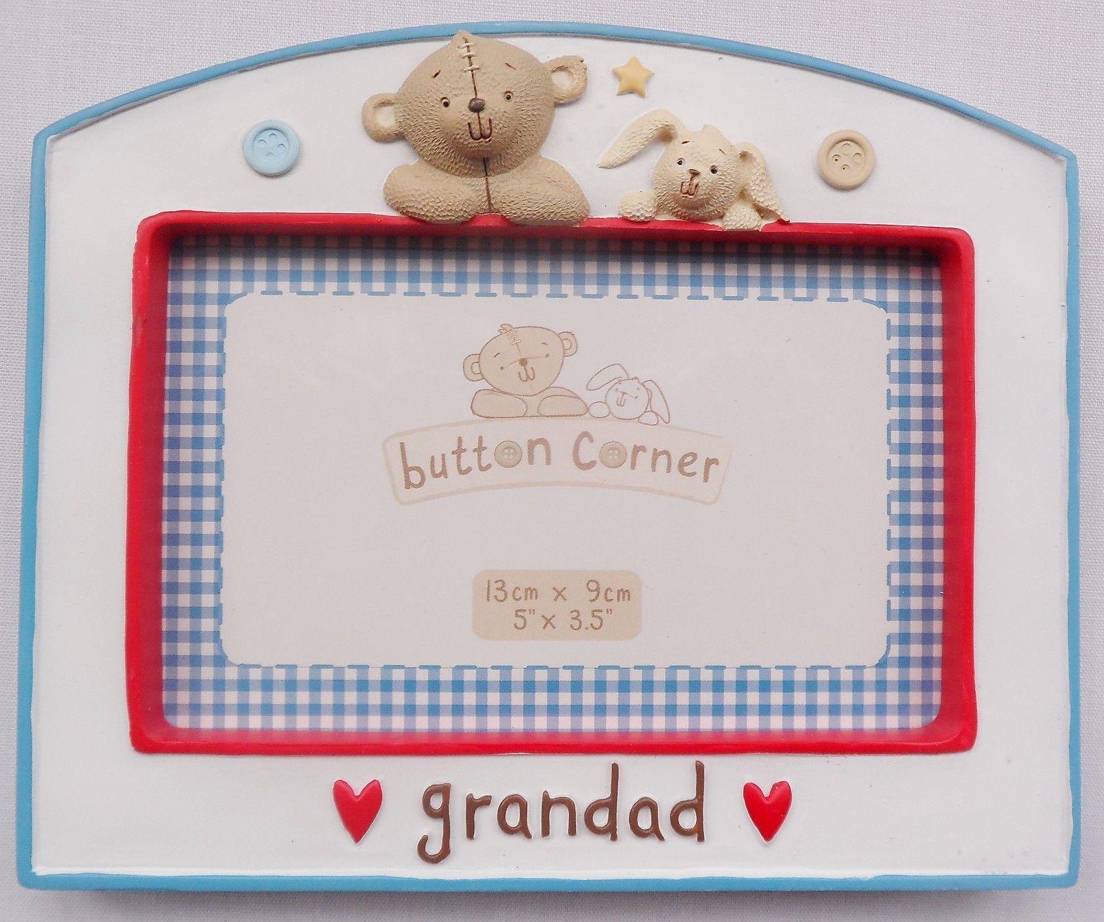 For Grandad Button Corner Frame 13 X 9 cms