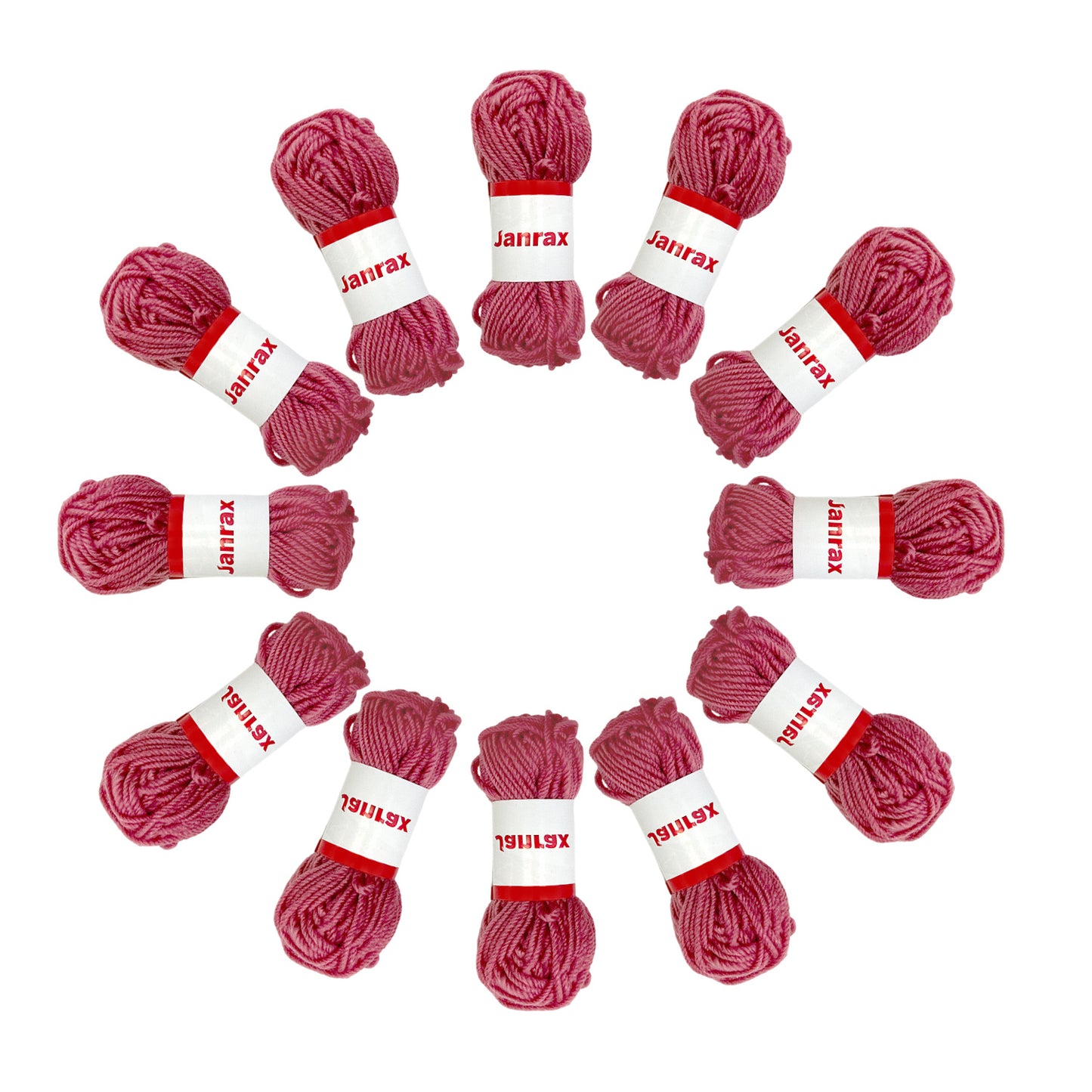 Dusky Pink Acrylic Yarn Roll – 10g, 4 Strand 8 Ply Knitting Wool