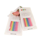 Pack of 10 Multicolor Spiral Candles With Thread Pillar
