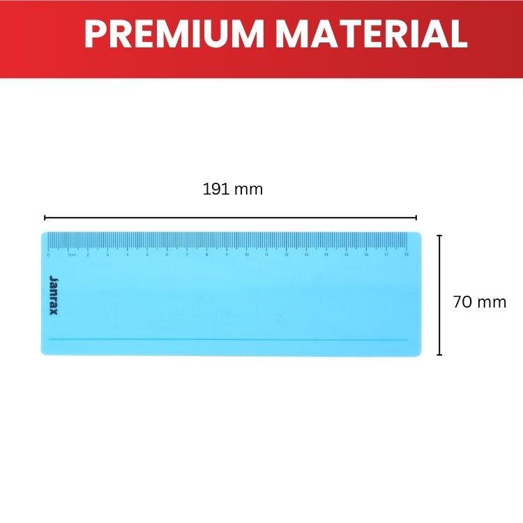 Pack of 8 Light Green 191x70mm Dyslexia Overlay Reading Rulers – PET Material, Rounded Corners
