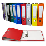 Pack of 10 A4 Assorted Colour Paperbacked Lever Arch Files by Janrax