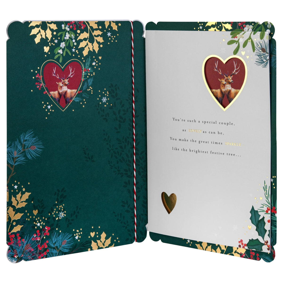 Traditional Illustrated Winter Forest Scene Design Son & Daughter In Law Christmas Card